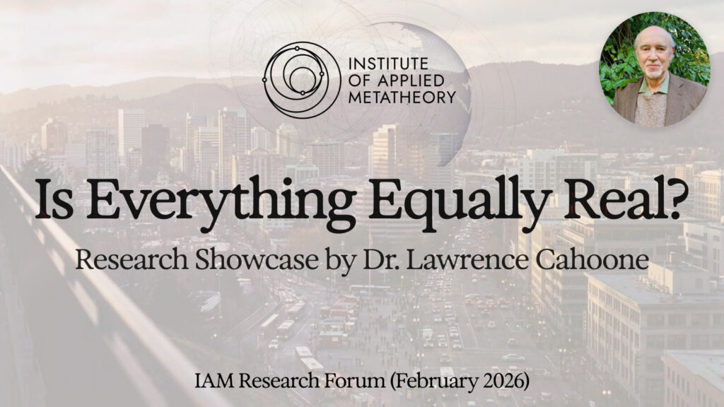 Is Everything Equally Real? Ordinal Naturalism Explained with Lawrence Cahoone